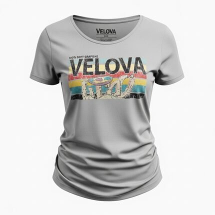 Velova Women's Vintage Graphic T-Shirt | 100% Soft Cotton Casual Tee