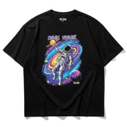 Velova 'Cosmic Voyager' Graphic T-Shirt | 100% Cotton Streetwear Tee